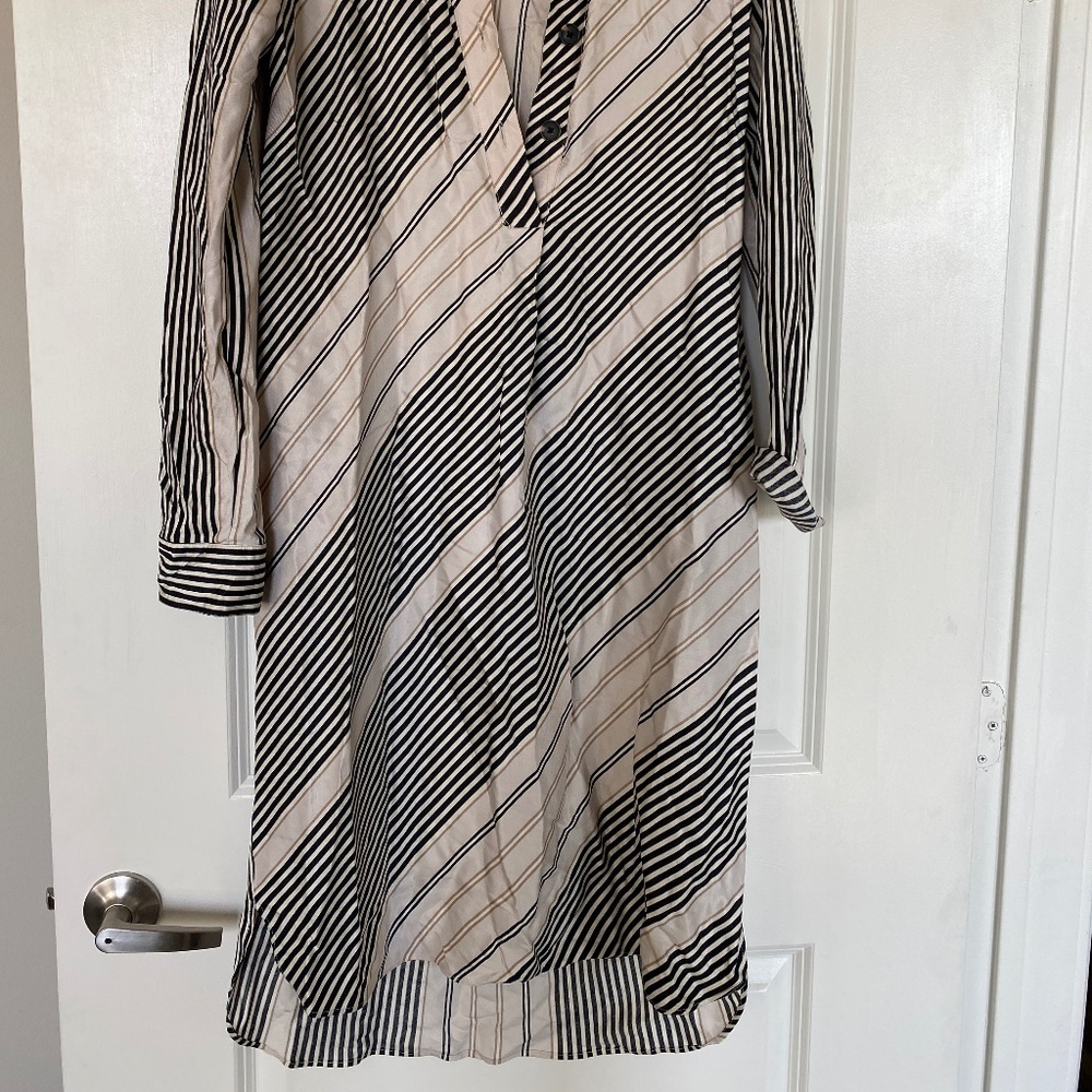 Ann Taylor Striped Midi Dress Womens Size S - Picture 2 of 6